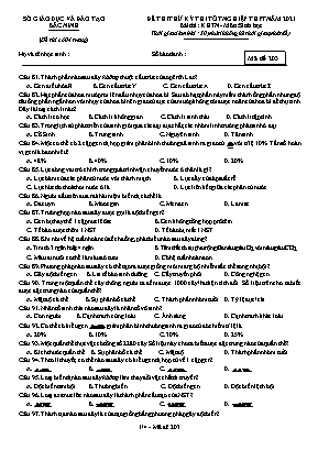 Đề thi thử Tốt nghiệp THPT môn Sinh học - Mã đề 203 - Năm học 2020-2021 - Sở giáo dục và đào tạo Bắc Ninh (Có đáp án)